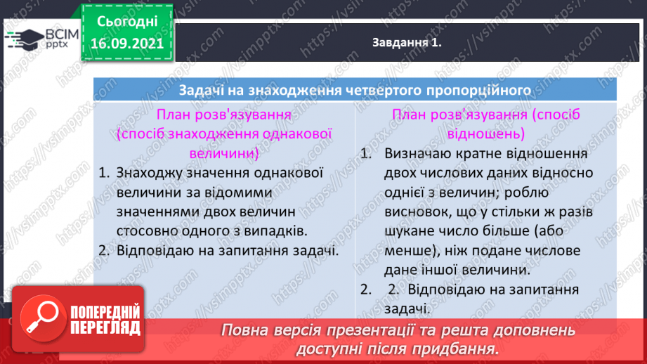 №024 - Розв’язуємо задачі на знаходження четвертого пропорційного двома способами11 №024 - Розв’язуємо задачі на знаходження четвертого пропорційного двома способами11