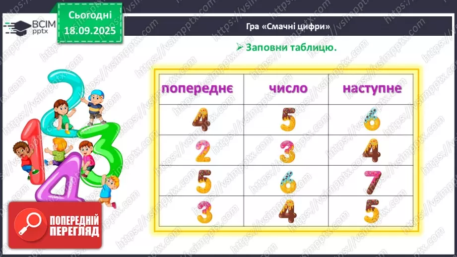 №018 - Число  «сім». Цифра 725 №018 - Число  «сім». Цифра 725