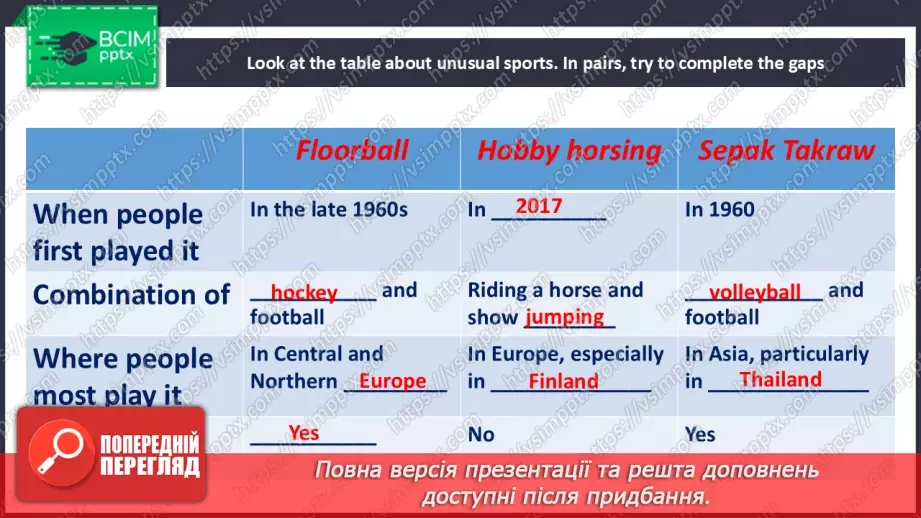 №056 - Project Work. The history of a sport10 №056 - Project Work. The history of a sport10