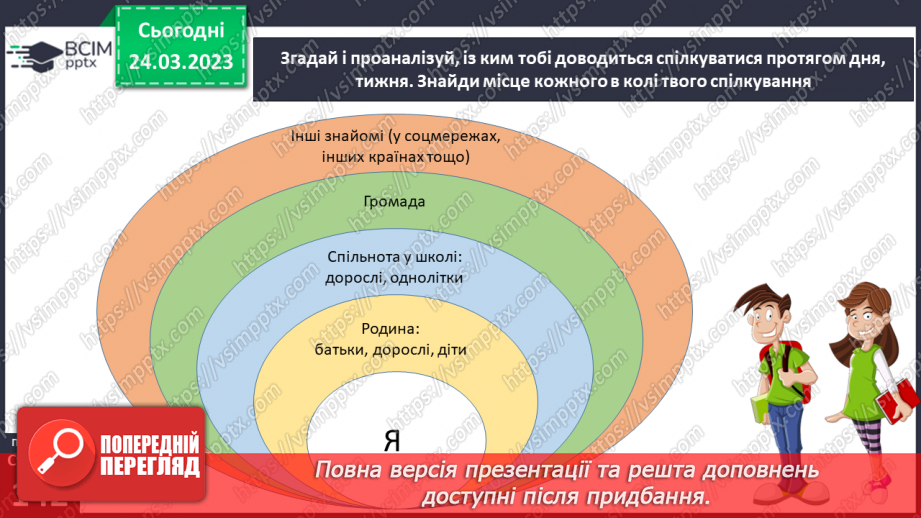 №29 - Моє коло спілкування. Спілкування та здоров’я. Вербальне та невербальне спілкування.20