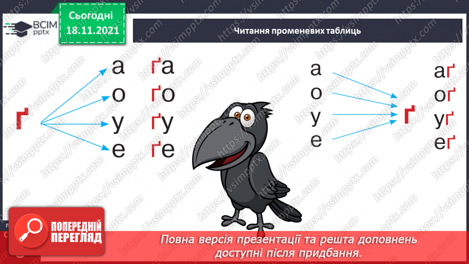 №103 - Звук [ґ]. Позначення його буквою  «ґ».. Формування аудіативних умінь за текстом Ж. Вовк-Черемуш.7