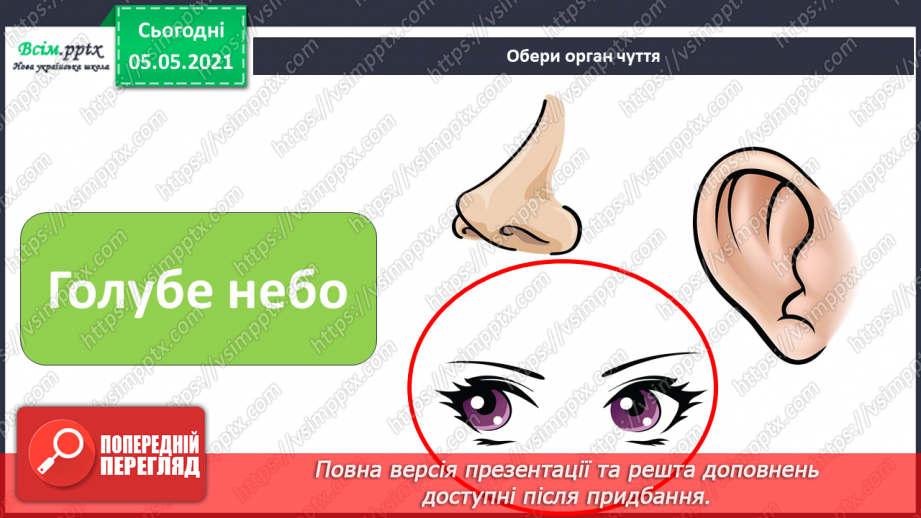 №078 - Органи чуття.14 №078 - Органи чуття.14