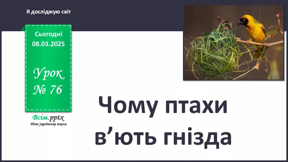№0076 - Чому птахи в’ють гнізда0 №0076 - Чому птахи в’ють гнізда0