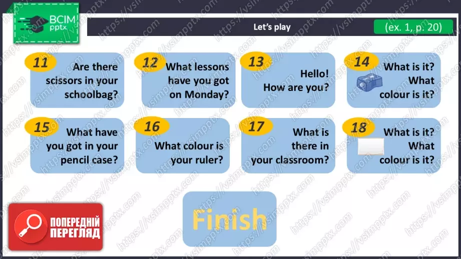 №011 - Школа. Узагальнення вивченого матеріалу. Revision.9 №011 - Школа. Узагальнення вивченого матеріалу. Revision.9