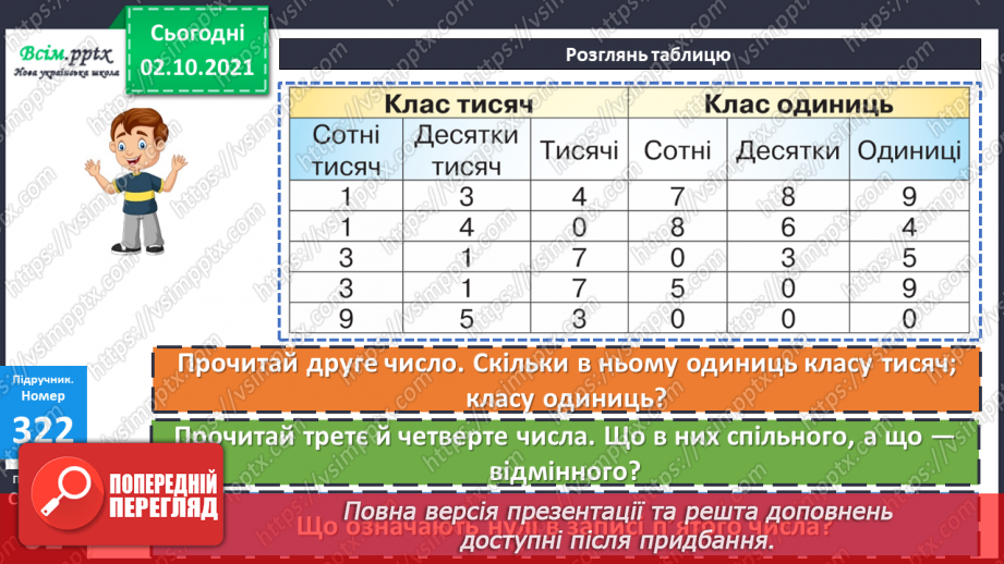 №032 - Класи багатоцифрових чисел. Розв’язування задач з буквеними даними15