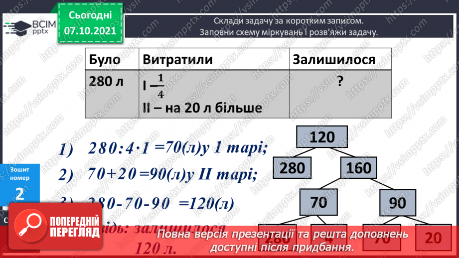 №040 - Утворення, запис, розкладання на розрядні доданки п’ятицифрових  чисел. Розв’язування ускладнених задач. Повторення письмового віднімання трицифрових чисел.24