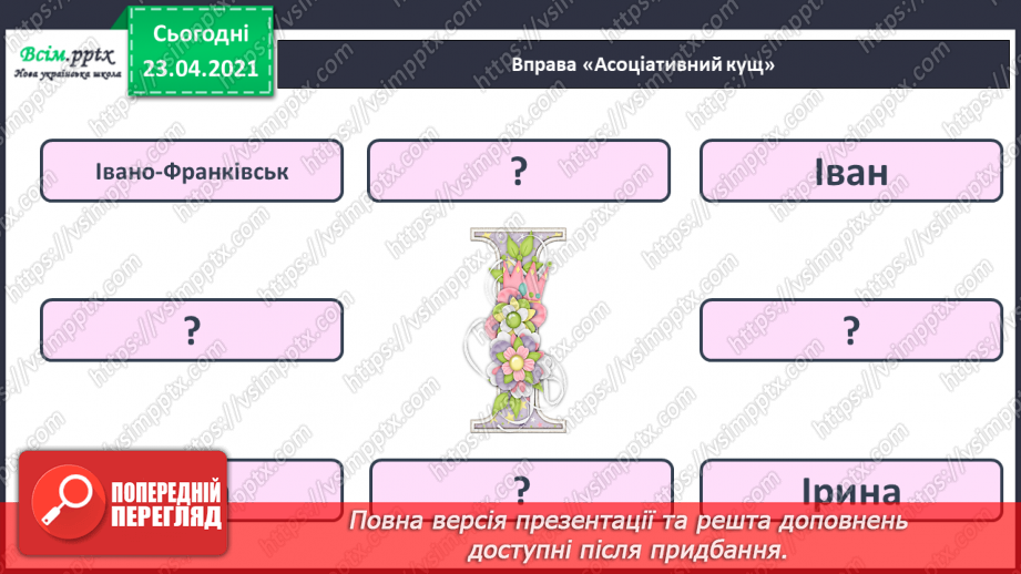 №113 - Букви І і і. Письмо великої букви І. Текст. Зачин, головна частина, кінцівка. Передбачення.23