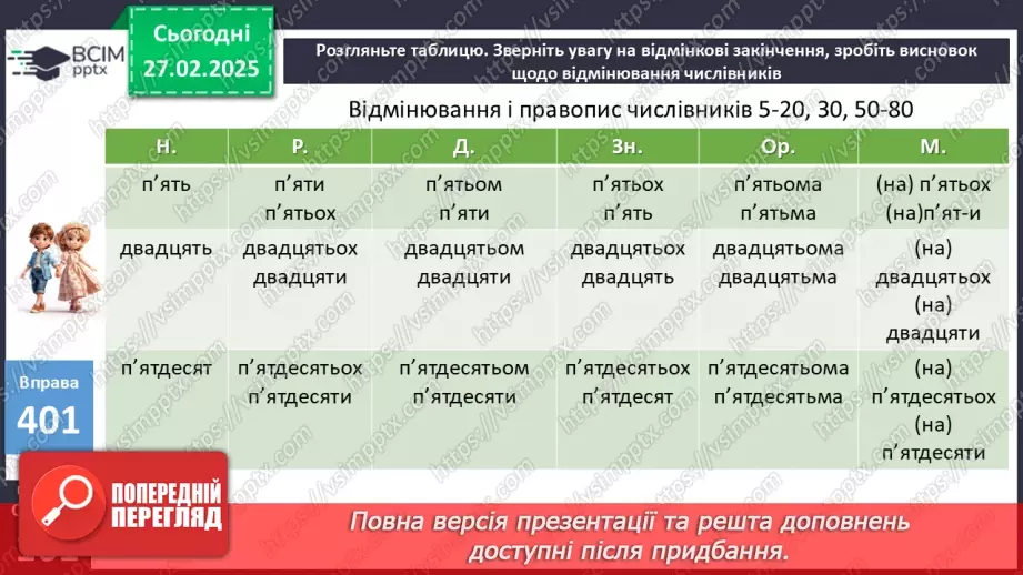 №0099 - Відмінювання числівників16