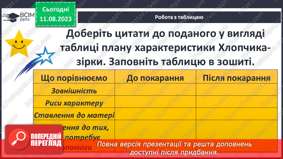 №21 - «Хлопчик-зірка». Моральні помилки Хлопчика-зірки, його шлях від себелюбства до людяності14 №21 - «Хлопчик-зірка». Моральні помилки Хлопчика-зірки, його шлях від себелюбства до людяності14