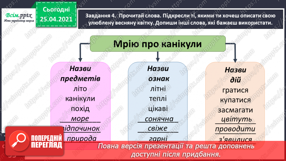 №118 - Розвиток зв'язного мовлення. Мрію про канікули10