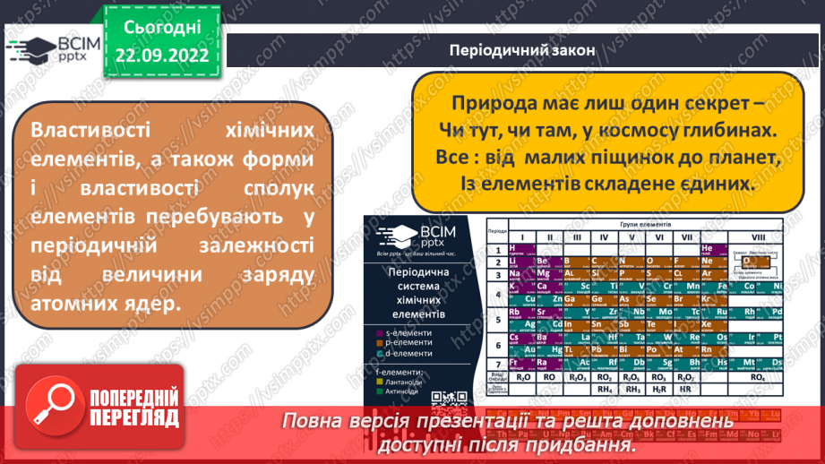 №11 - Робочий семінар №1. Періодичний закон і періодична система хімічних елементів. Склад атомних ядер.8