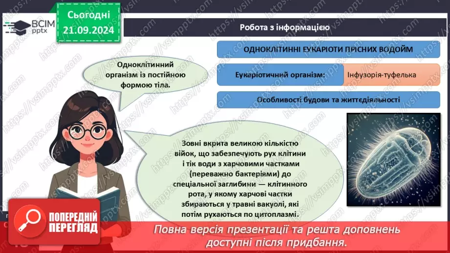 №13 - Особливості будови одноклітинних еукаріотів.8 №13 - Особливості будови одноклітинних еукаріотів.8