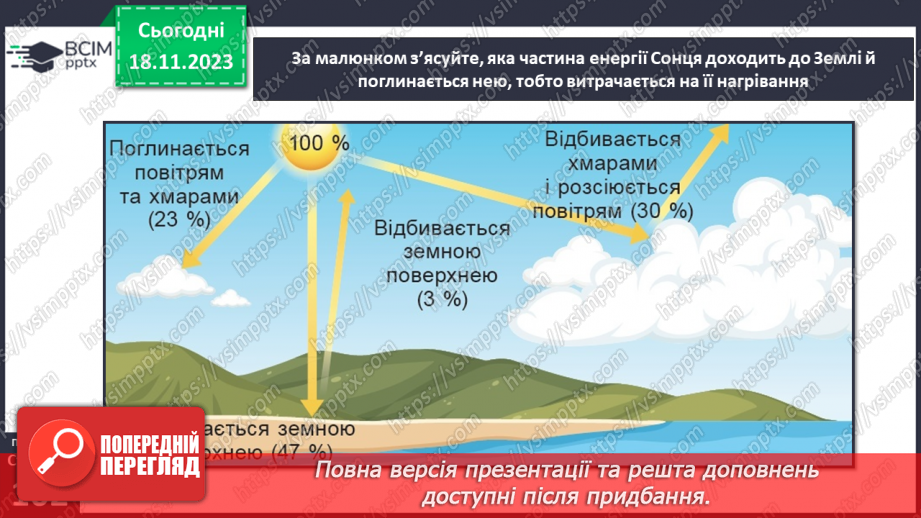 №25 - Як нагрівається атмосферне повітря. Нагрівання атмосферного повітря.4