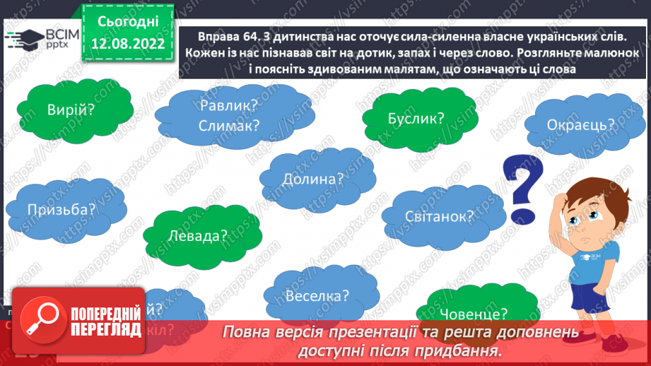 №008 - Групи слів за походженням: власне українські й запозичені (іншомовного походження) слова.14