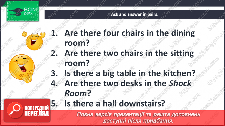 №023 - My homeplace. “Is there …?”, “Yes, there is/No, there isn’t”, “Are there …?”, “Yes, there are/No, there aren’t”17