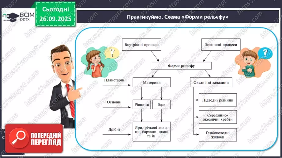 №12 - Формування рельєфу та поширення корисних копалин на материках і в океанах7 №12 - Формування рельєфу та поширення корисних копалин на материках і в океанах7