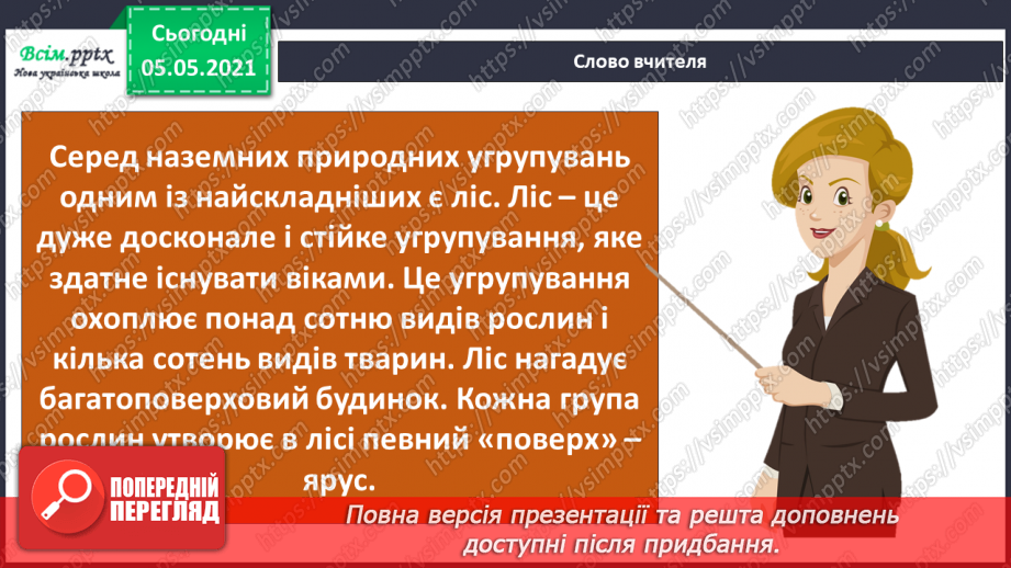№050 - Природні угруповання. Природне угруповання — ліс.10