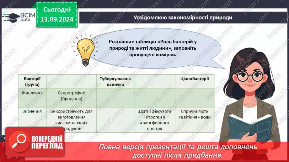 №11 - Узагальнення вивченого з теми «Клітина структурно-функціональна одиниця організмів. Прокаріоти».8