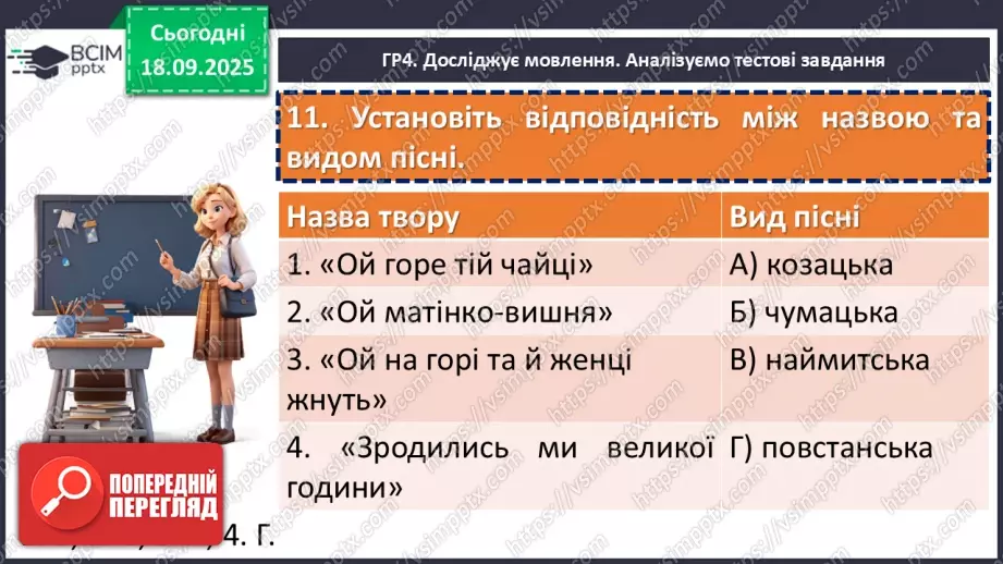 №10 - П/О. ГР1, ГР2, ГР3, ГР4. Аналіз підсумкового уроку з теми «Вступ. Пісенна лірика».23 №10 - П/О. ГР1, ГР2, ГР3, ГР4. Аналіз підсумкового уроку з теми «Вступ. Пісенна лірика».23