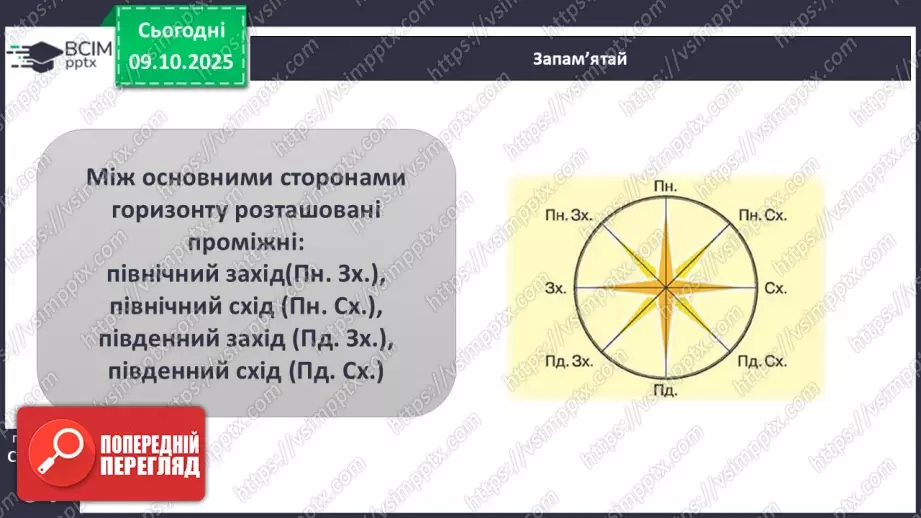 №0022 - Горизонт. Сторони горизонту.13 №0022 - Горизонт. Сторони горизонту.13