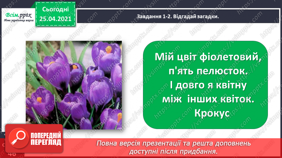 №112 - Розвиток зв'язного мовлення. Малюю весняні квіти6