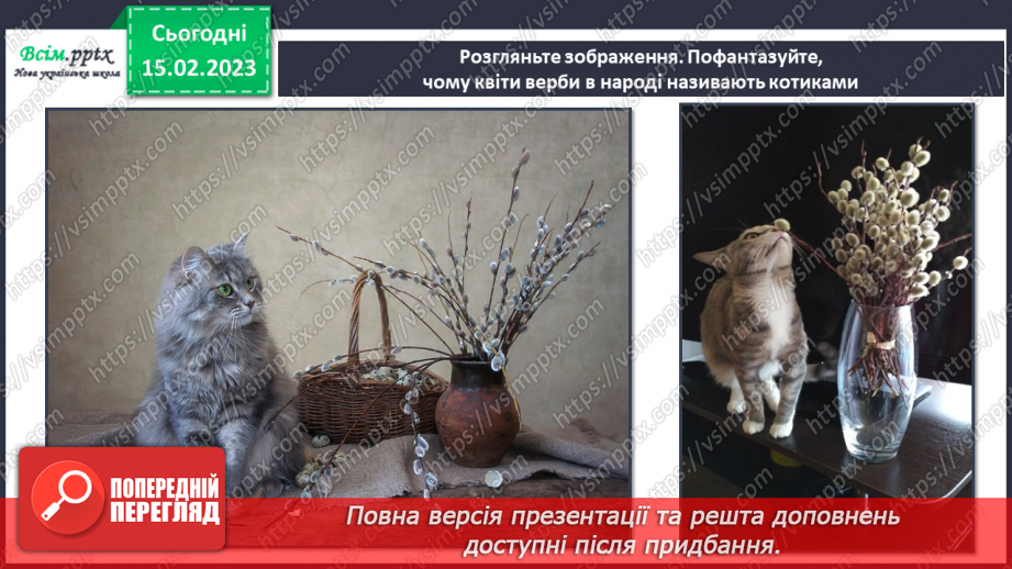 №024 -  За що я люблю природу? Виконання комбінованої аплікації. Виготовлення декоративного пан¬но «Вербові котики»7 №024 -  За що я люблю природу? Виконання комбінованої аплікації. Виготовлення декоративного пан¬но «Вербові котики»7