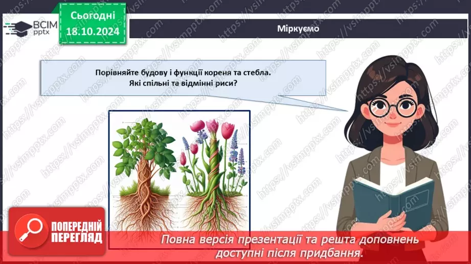 №27 - Узагальнення вивченого з теми «Характерні риси та будова вищих рослин».18