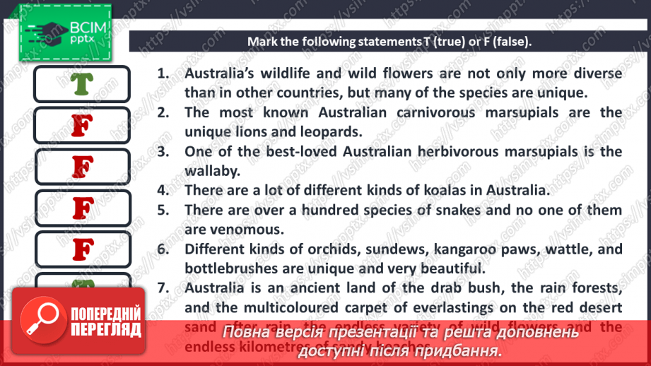 №081 - Fact File. Australia. Wildlife and Wild Flowers of Australia.20 №081 - Fact File. Australia. Wildlife and Wild Flowers of Australia.20