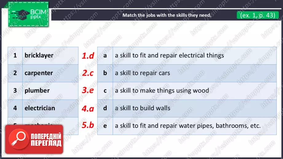 №10 - Вибір професії. Розвиток навичок читання. Опрацювання ЛО. Choosing a Job.  Focus on Reading. Develop Your  Vocabulary.26 №10 - Вибір професії. Розвиток навичок читання. Опрацювання ЛО. Choosing a Job.  Focus on Reading. Develop Your  Vocabulary.26