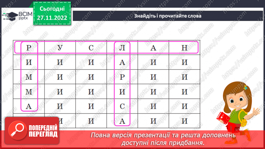 №081 - Читання. Закріплення букви п, П, її звукового значення, уміння читати вивчені букви в словах, реченнях і текстах.8