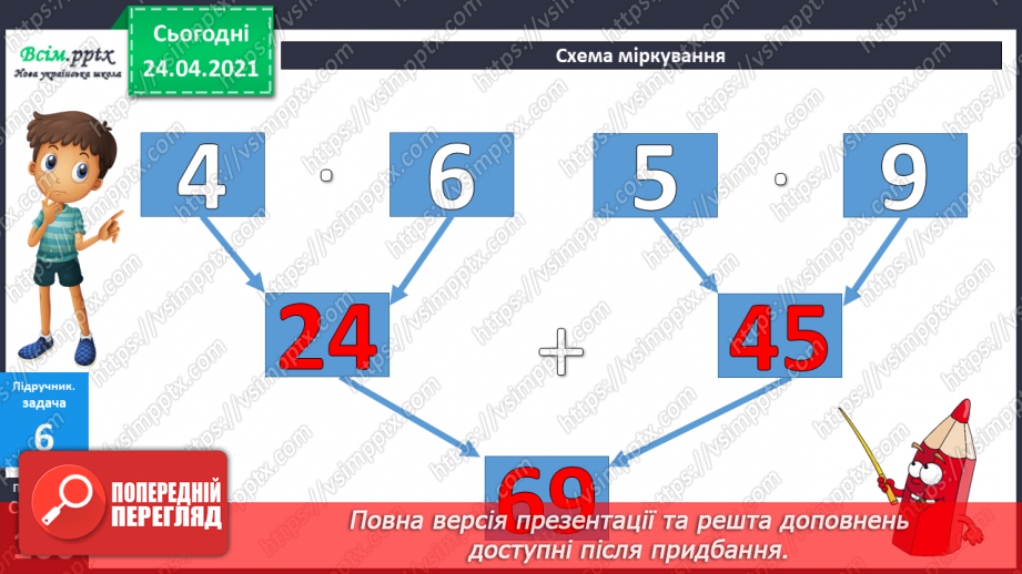 №084 - Правила порядку виконання дій у виразах. Задачі на суму двох добутків.20