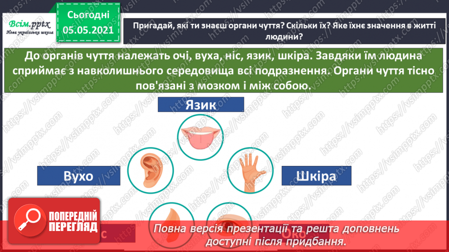 №078 - Органи чуття.5 №078 - Органи чуття.5