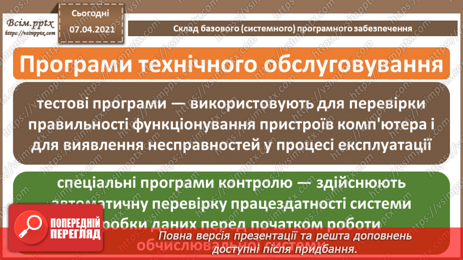 №01 - Правила поведінки і безпеки життєдіяльності (БЖ) в комп’ютерному класі. Класифікація програмного забезпечення. Операційні системи, їхні різновиди.12