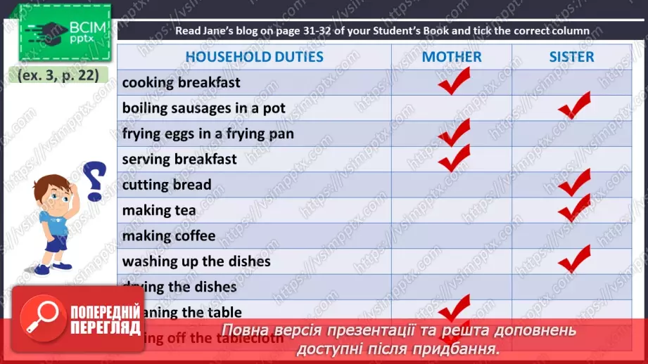 №019 - ГР3 Домашні обов'язки у Великій Британії та вдома.  Розвиток навичок читання.18 №019 - ГР3 Домашні обов'язки у Великій Британії та вдома.  Розвиток навичок читання.18