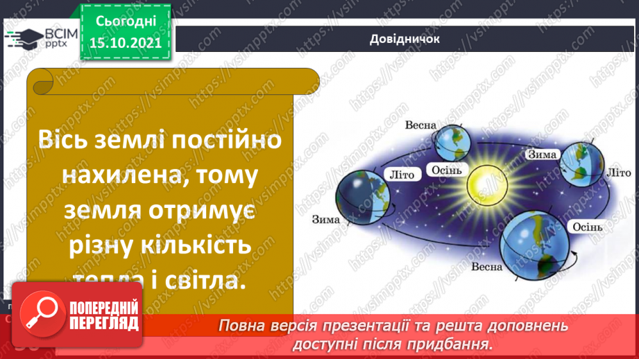 №025 - Рух Землі навколо Сонця. Теплові пояси7 №025 - Рух Землі навколо Сонця. Теплові пояси7
