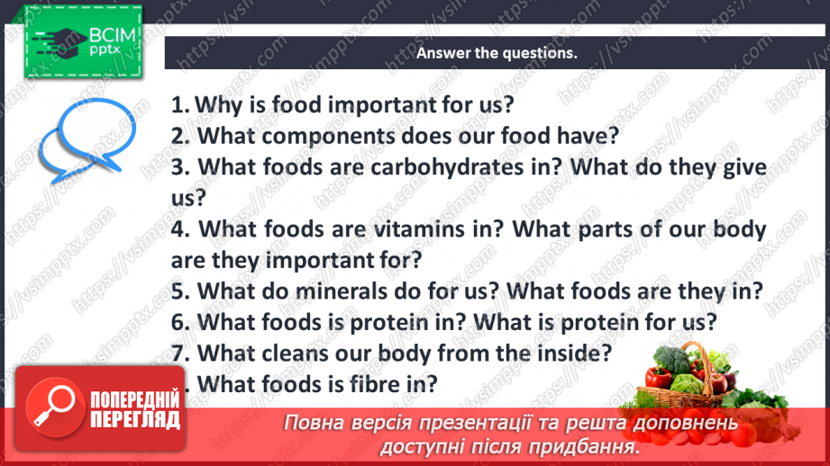 №009 - Food. Components of food.11