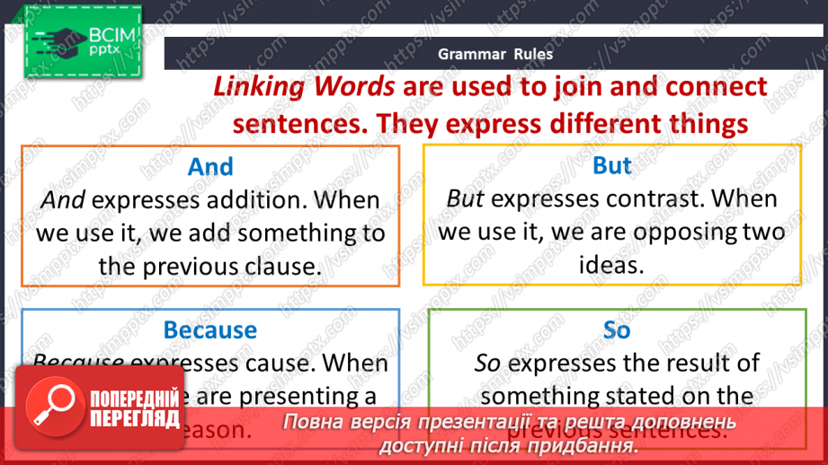 №105 - Grammar Search. Linking Words (‘and’, ‘but’, ‘so’, ‘because’).5 №105 - Grammar Search. Linking Words (‘and’, ‘but’, ‘so’, ‘because’).5