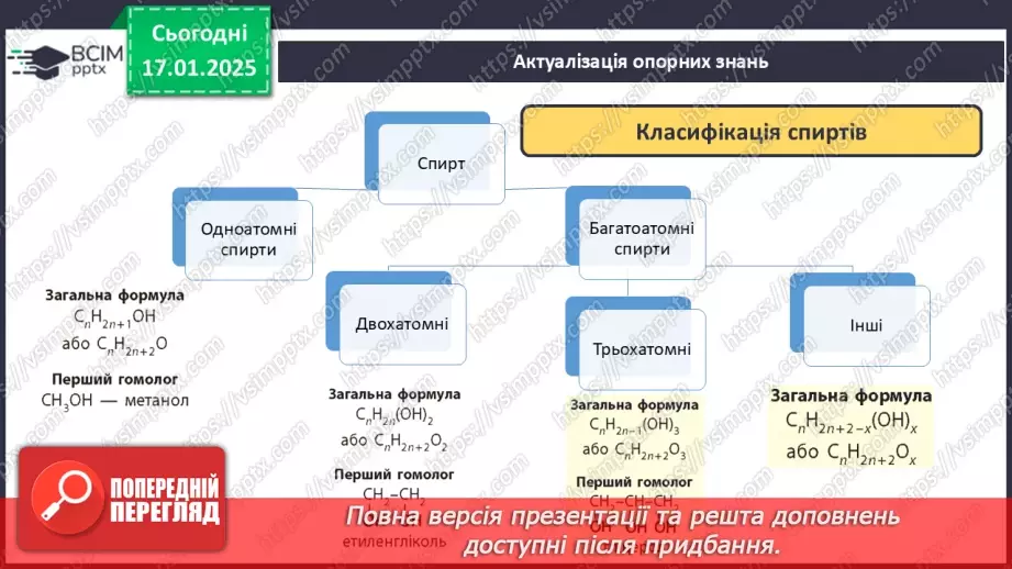 №19 - Багатоатомні спирти. Гліцерол.2 №19 - Багатоатомні спирти. Гліцерол.2