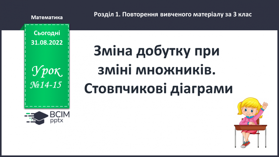 №014-15 - Зміна добутку при зміні множників. Стовпчикові діаграми0