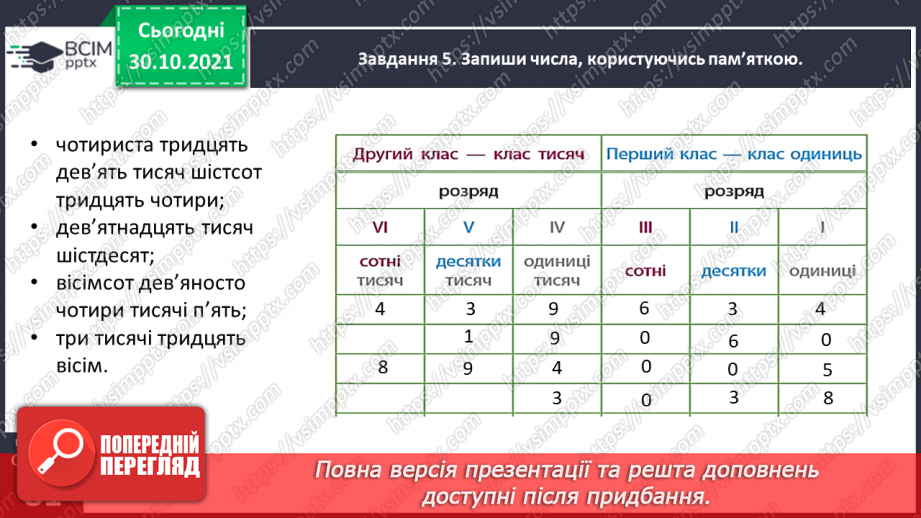 №052 - Читаємо і записуємо багатоцифрові числа36 №052 - Читаємо і записуємо багатоцифрові числа36