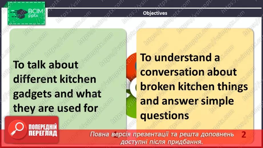 №040 - ГР2 Обговорення кухонних приладів та проблем з ними.  Розвиток навичок усної  взаємодії.2 №040 - ГР2 Обговорення кухонних приладів та проблем з ними.  Розвиток навичок усної  взаємодії.2