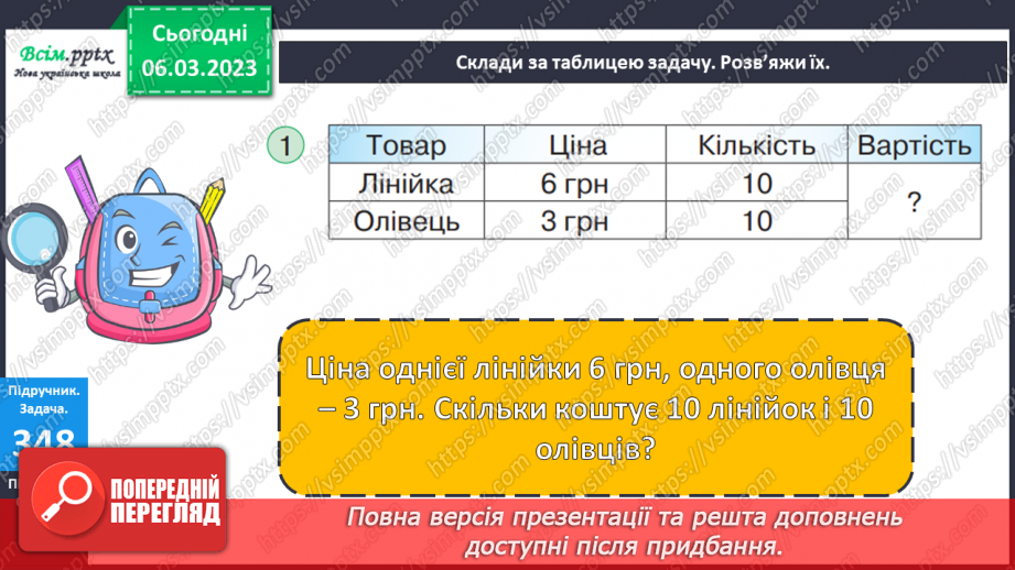 №117 - Множення суми на число. Складання і розв’язування задач за даними таблиці. Робота з діаграмою.26