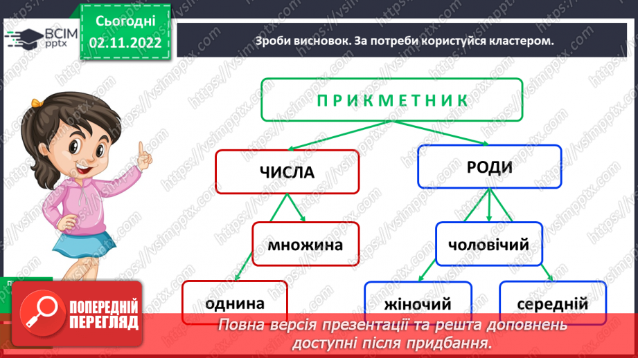 №046 - Повторення про прикметник. Змінювання прикметників за родами і числами.17 №046 - Повторення про прикметник. Змінювання прикметників за родами і числами.17