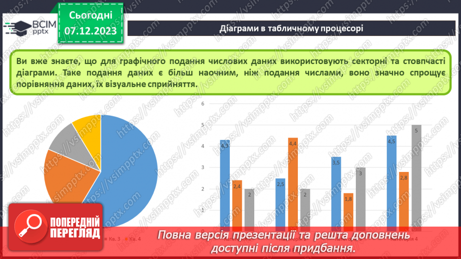 №29 - Інструктаж з БЖД. Діаграми в табличному процесорі. Об’єкти діаграм та їх властивості. Створення діаграм4