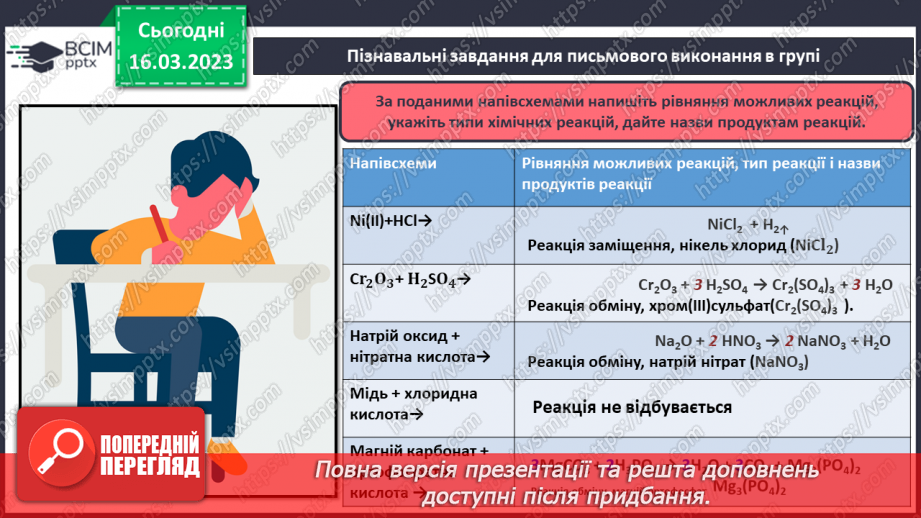 №56 - Робочий семінар №9. Кислоти і солі.21