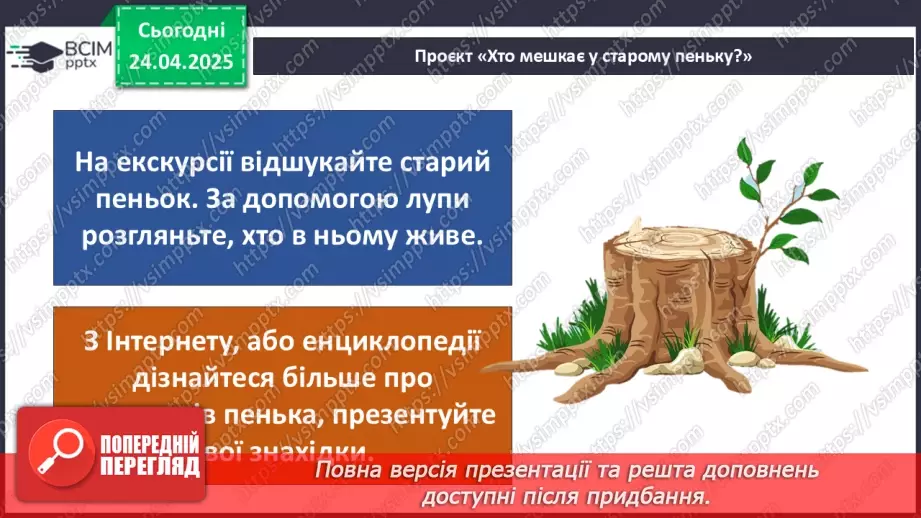 №0094 - Проект «Хто мешкає у старому пеньку?21 №0094 - Проект «Хто мешкає у старому пеньку?21