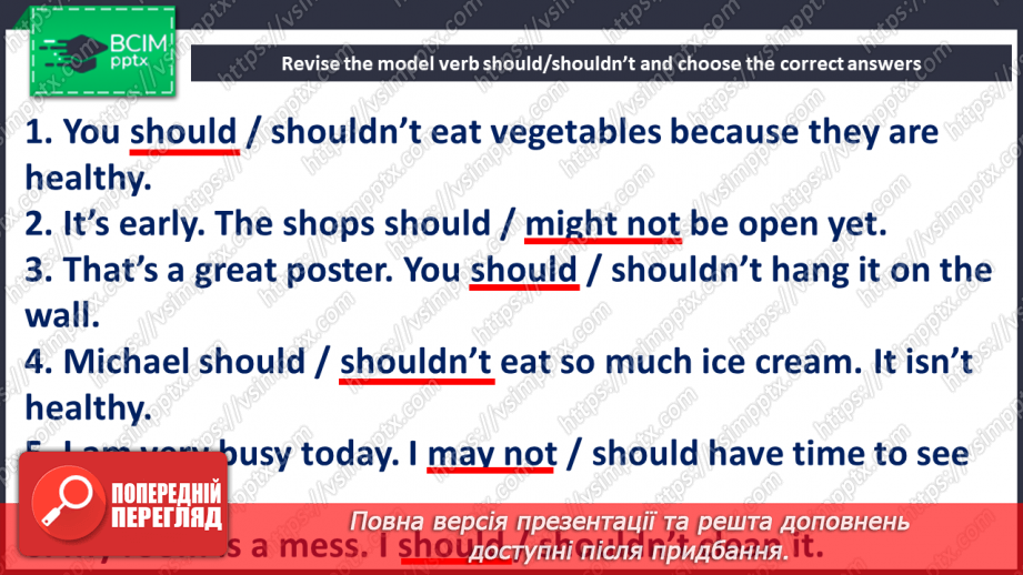 №028 - Grammar. Modal Verbs ‘should’, ‘may’, ‘might’20