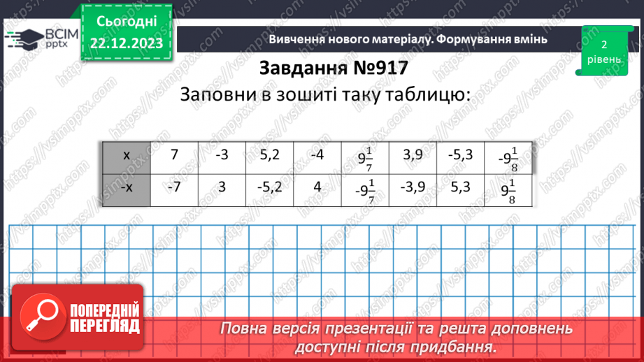 №085 - Протилежні числа. Цілі числа. Раціональні числа.13