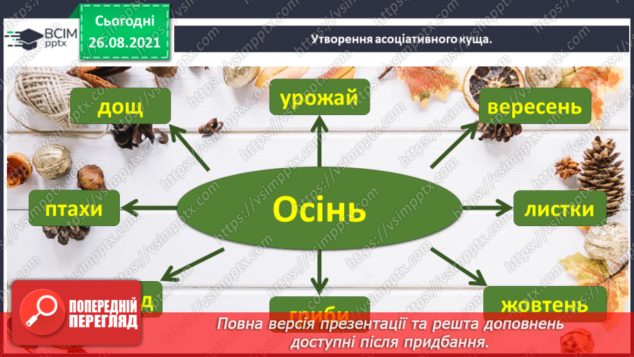 №007 - Розвиток зв’язного мовлення. Написання розповіді про свої враження від побаченого. Тема для спілкування: «Враження від осінньої природи»12