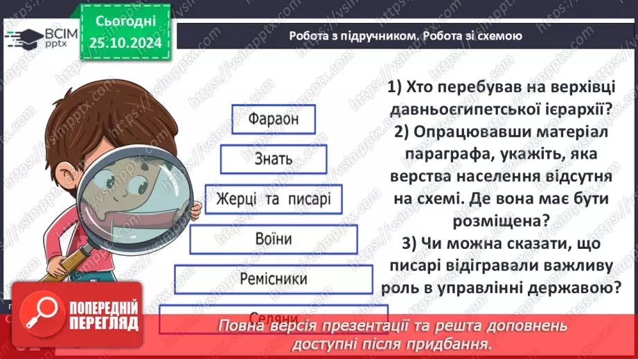 №19 - Єгипет  — «дарунок Нілу». Суспільний і  владний устрій Давнього Єгипту24 №19 - Єгипет  — «дарунок Нілу». Суспільний і  владний устрій Давнього Єгипту24